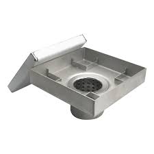 5 Square Shower Drain Stainless