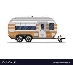 Big Modern Travel Trailer Isolated Icon