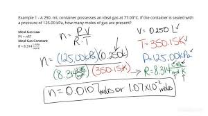 Ideal Gas Law To Calculate A Change