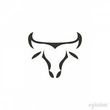 Bull Head Logo Abstract Stylized Cow