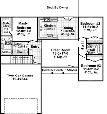 Small House Plans Floor Plan 3 Bedrms