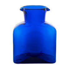 Blenko 384 Glass Water Bottle Cobalt Blue