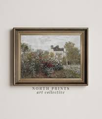 Cottage Rose Garden Painting Country