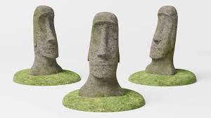 3d Model Landmarks Moai Teacher