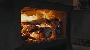 Wood Burning On The Fireplace Inside