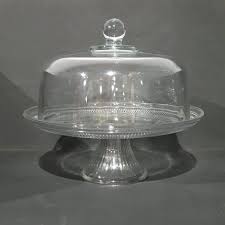 Glass Domed Cake Stand And Punch Bowl