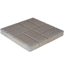 Pavestone 16 In X 16 In X 1 77 In Pewter Brickface Square Concrete Step Stone 84 Pieces 149 Sq Ft Pallet Silver