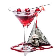 Martini Vampire With Jaws In A Glass On