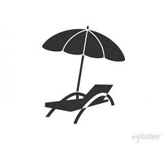 Beach Chair And Umbrella Icon Relax