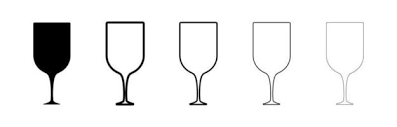 Wine Glass Mockup Vector Art Icons