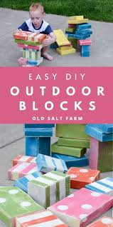 Easy Diy Outdoor Wooden Blocks