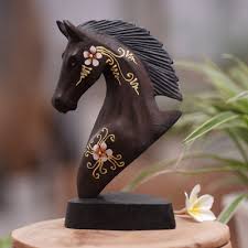 Horse Wood Figurine Hand Carved Hand