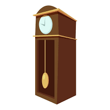 Large Wall Clock Icon Cartoon