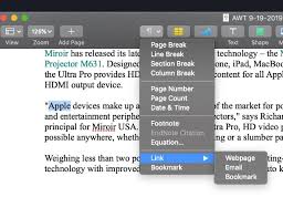 How To Link Text In A Macos Pages Document
