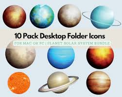 Solar System Planet Desktop File Folder