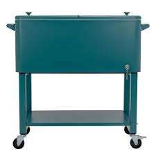 Permasteel 80 Qt Outdoor Patio Cooler With Removable Basin Color Teal