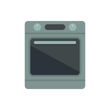 Electric Convection Oven Icon Flat