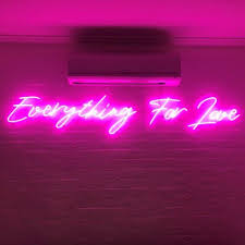 Everything For Love Neon Sign Lighted
