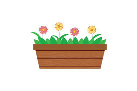Spring Flower Long Pot Vector Icon