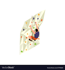 Isometric Bouldering Icon Royalty Free