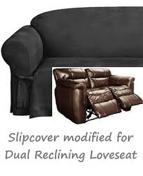 Reclining Loveseat Slipcover Black