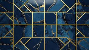 3d Render Of Elegant Dark Blue Marble