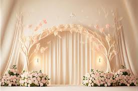 Elegant Fl Wedding Backdrop Wallpaper