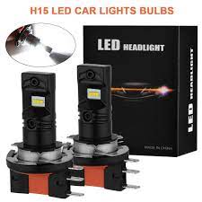 leke 2pcs h15 led headlight bulb canbus
