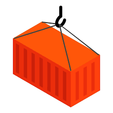 Cargo Container Icon Isometric Vector