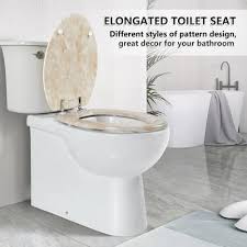 Elongated Toilet Seat Natural Wood