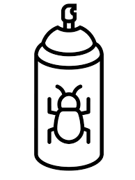 Coloring Page Insects Simple Pesticide