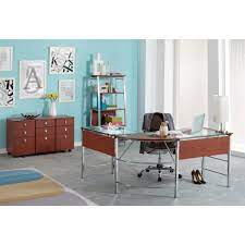 Mezza 62 W L Shaped Corner Desk Cherry