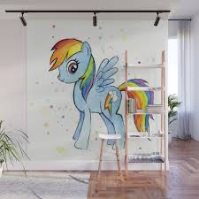 Rainbow Pony Wall Mural By Olechka