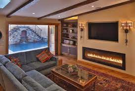 Linear Fireplace With Tv Above
