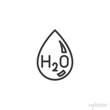 H2o Water Drop Line Icon Linear Style