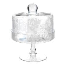 Etched Glass Cake Dome