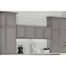 Hampton Bay 30 In W X 12 In D X 18 In H Assembled Wall Bridge Kitchen Cabinet In Unfinished With Recessed Panel