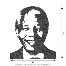Nelson Mandela Stencil Reusable Wall