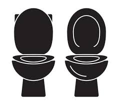 Set Of 4 Toilet Seat Icon Outlined