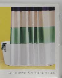 Green Peach Black Shower Curtain