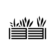 Raised Garden Bed Vector Art Icons