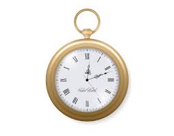 Gold Pocket Watch Old Chronometer Dial