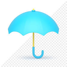 Blue Open Umbrella Outdoor Rain