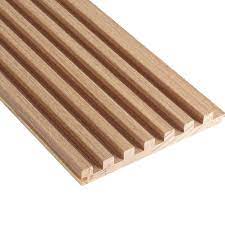 106 In X 6 In X 0 5 In Solid Wood Wall 7 Grid Cladding Siding Board Set Of 4 Piece