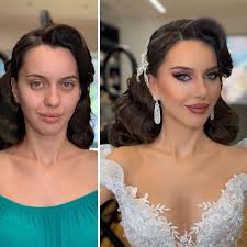 brides got their wedding makeup