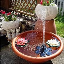 Rcool Outdoor Solar Power Bird Bath