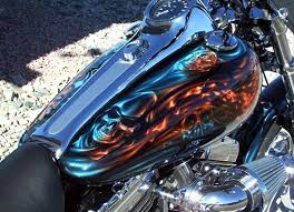 Custom Painted Motorcycle With A Crazy
