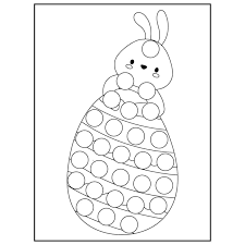 Easter Dot Marker Coloring Pages For Kids
