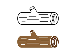 Wood Log Icon Design Template Clipart