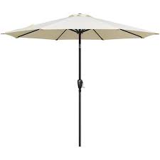 9 Ft Steel Market Tilt Patio Umbrella In Beige